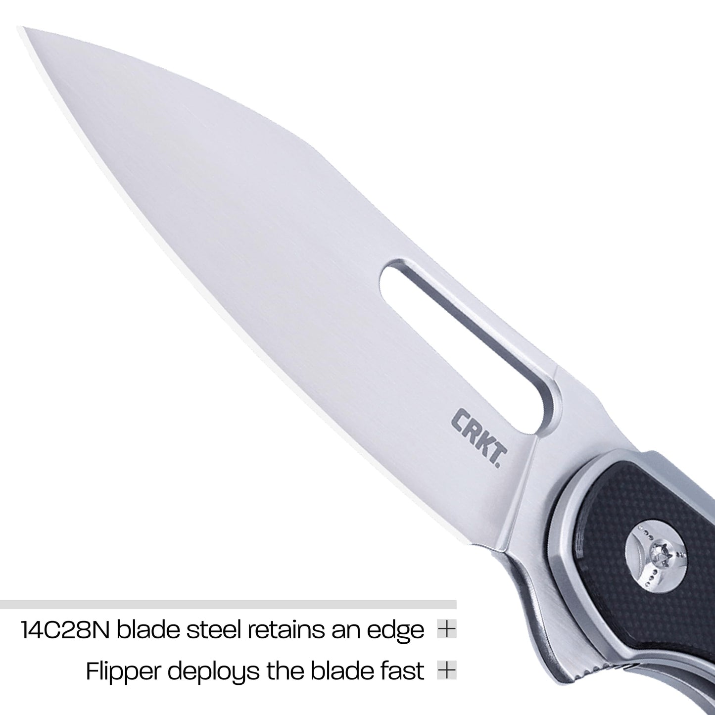 CRKT Padawan Everyday Carry Folding Knife: Wharncliffe with 14C28N Steel Blade, Stainless Steel Handle w/G10 Overlay, Frame Lock, 6075