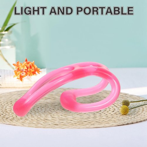 Toddmomy Figure 8 Resistance Band Elastic Pull Rope Silicone Yoga Pull Rope Arm Back Shoulder Stretching Bands for Women Fitness Training Workout