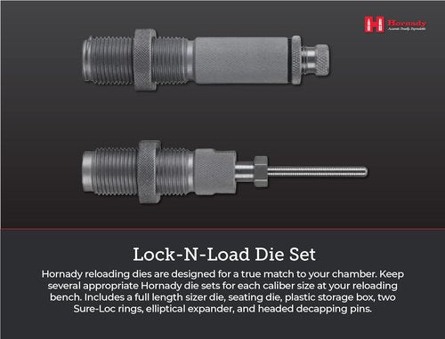 Hornady 546340 DIESET 2 30-06 SPRG Springfield Custom Grade Reloading DIE Set (Series I Two-Die Set) (.308)