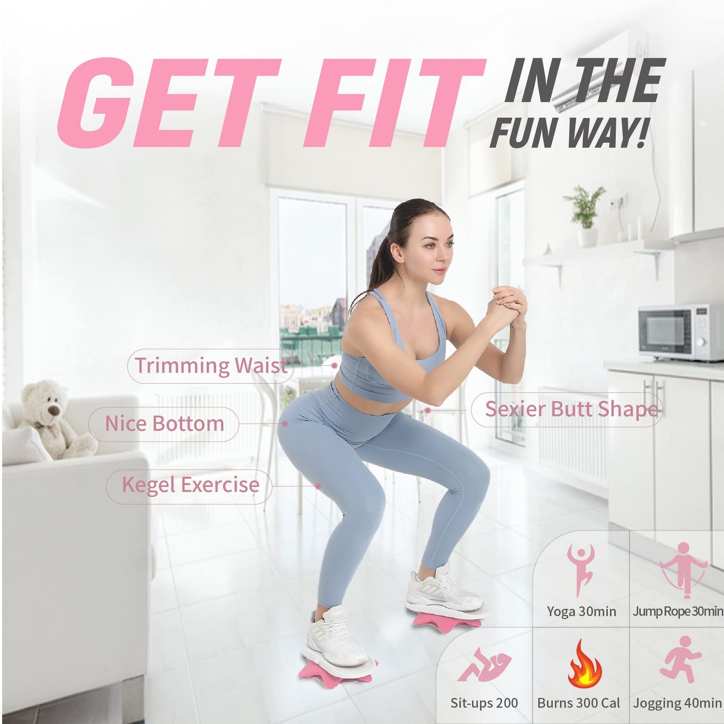 Ab Twister, Waist Twisting Disc - Ab Board Exercise, Twisting Stepper, Waist Trainer Trimmer - for Ab Exercise Abs Core, Full Body Toning Workout Home Gym