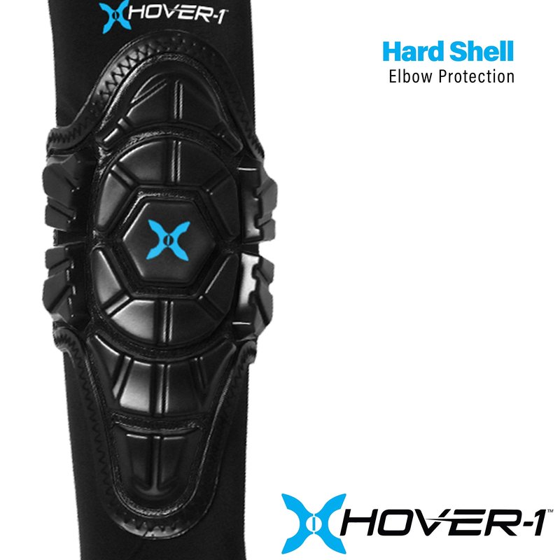 Hover-1 Men's Protective Knee Pads | Hard PU Shells for Impact Resistance, Lightweight Breathable Material for Medium, Black