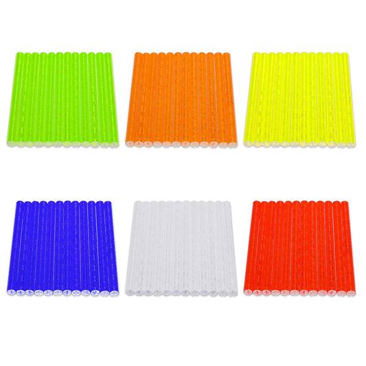 KALIONE 72 Pcs Bicycle Spoke Reflectors Colorful Bicycle Spoke Skins Wraps Spoke 360° Visibility Bike Spoke Reflectors Bike Wheel Reflector Tube Reflective Spoke Skins Wheel Decoration Reflectors