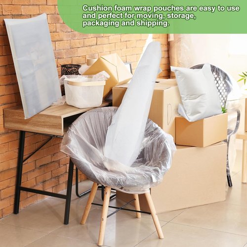 30 Pcs 18x18 Inch Extra Large Foam Pouches, Cushion Foam Pouches for Moving, Moving Supplies Packing Wrap Bag for Large Dishes, Book, Photo Frame, Canvas Artwork and Fragile Items