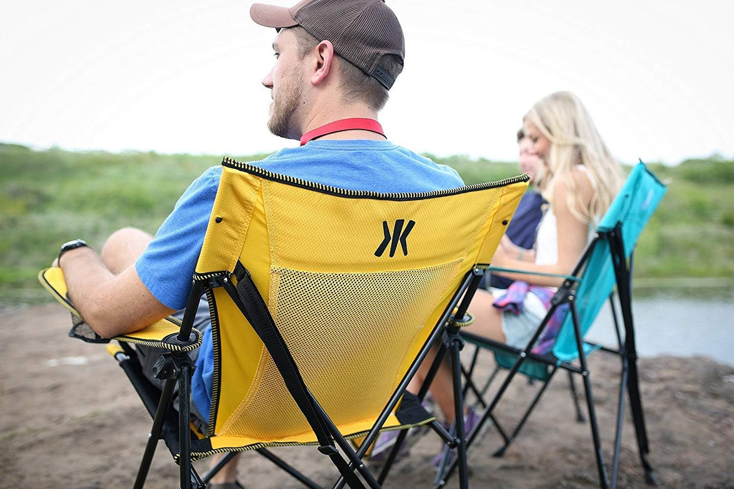 Kijaro Portable Camping Chairs - Enjoy the Outdoors with a Versatile Folding Sports Chair for Outdoor & Lawn - Dual Lock Feature Locks Position – Hallet Peak Gray