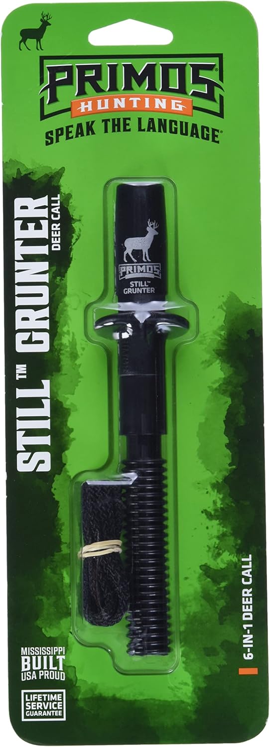 Primos Hunting Still Grunter Deer Call, Six-in-One Adjustable Reed Assembly for Multiple Calls