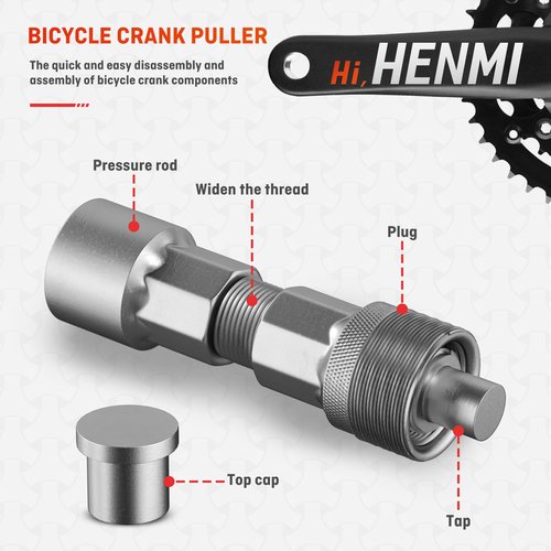 HENMI Bicycle Crank Puller,Bike Crank Removal Tool for Removing Bicycle Crank,Dismantling Crank Disc
