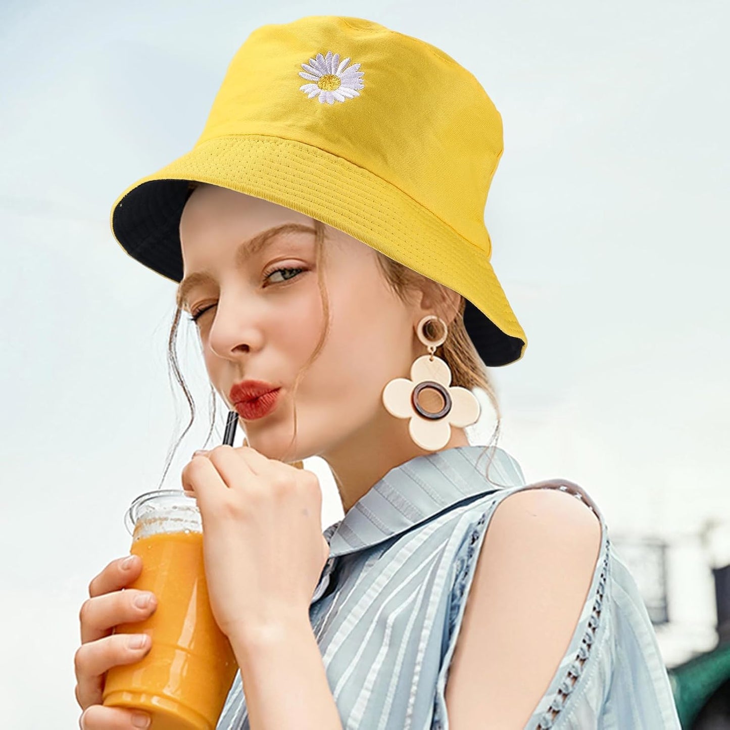 Reversible Cotton Sun Hat for Women | Summer Travel & Beach Fishing Cap