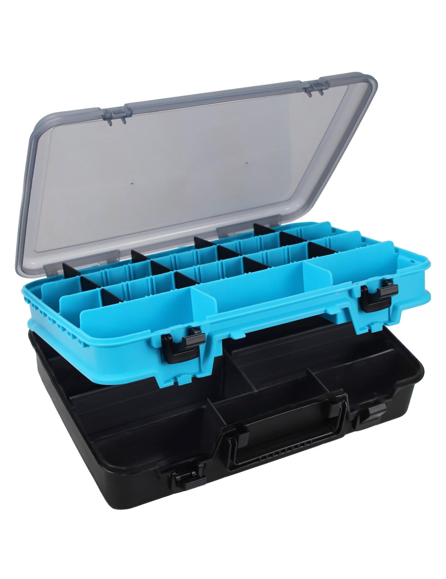 YVUDW Tackle Box Fishing Tackle Box Large Tackle Storage Box for Fishing Tackle Box Organizer Double-sided Tacklebox with Dividers Fishing Tackle Storage Boxes with Handle