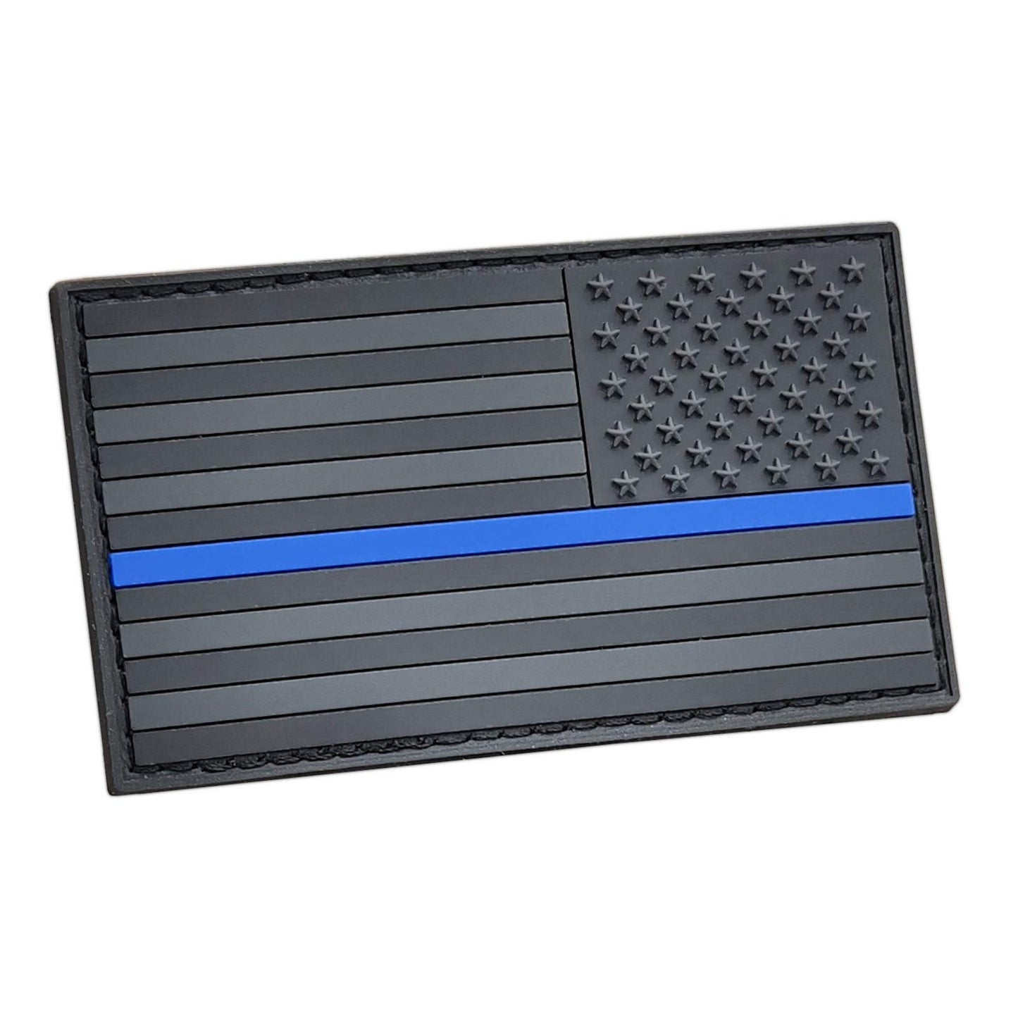 Blue Line America USA Flag PVC Patch (Right Shoulder, Reversed, Subdued)