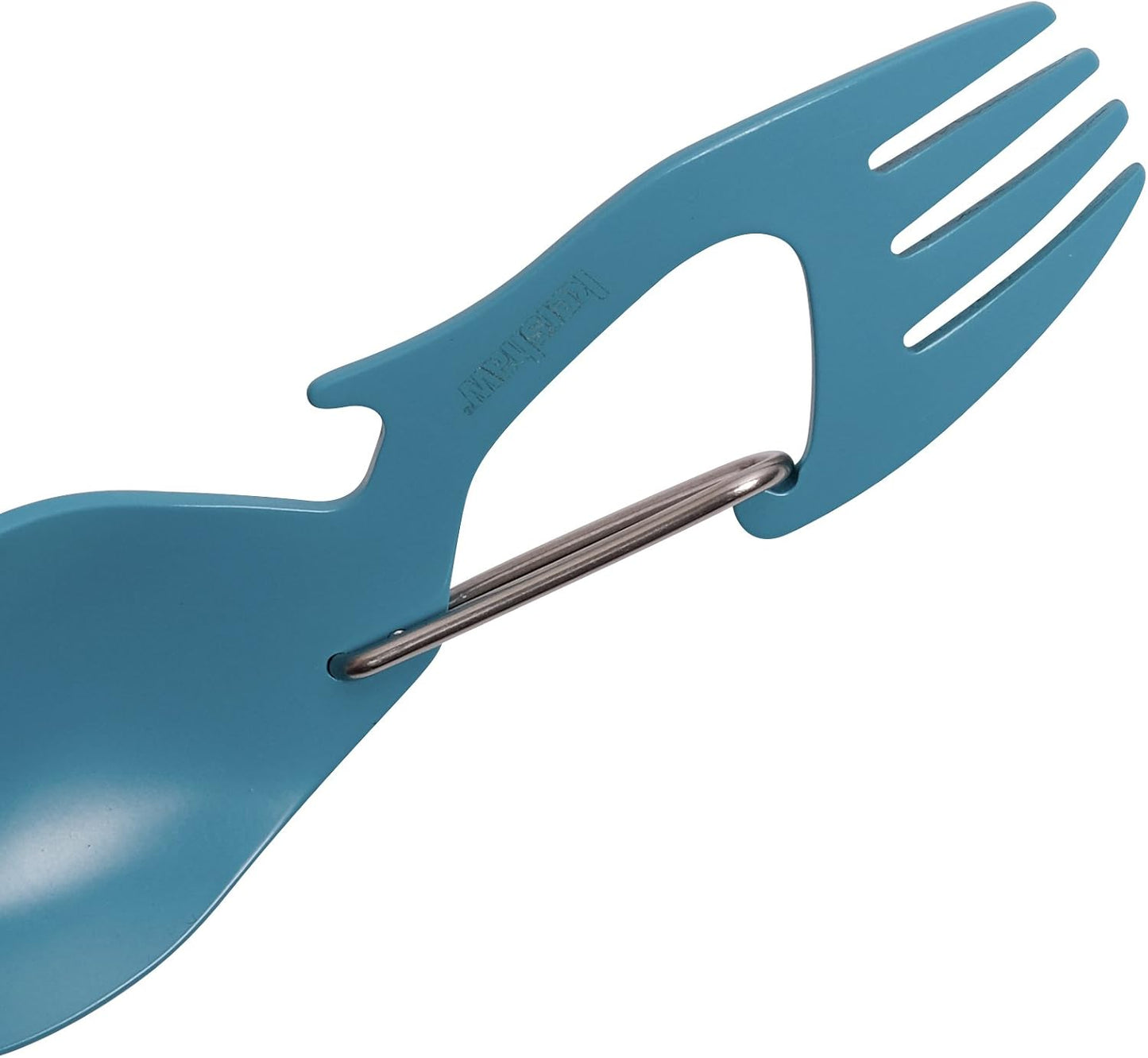 Kershaw Ration Multi Tool Spork, Stainless Steel Spoon, Fork, Carabiner and Bottle Opener, Regular and XL Sizes