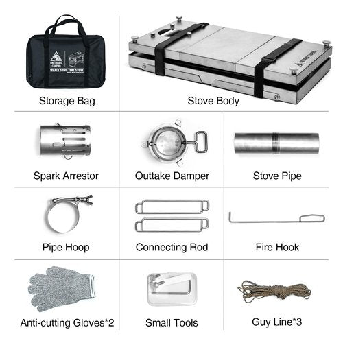 OneTigris Rock Fortress Hot Tent and Whale Song Tent Stove Combo