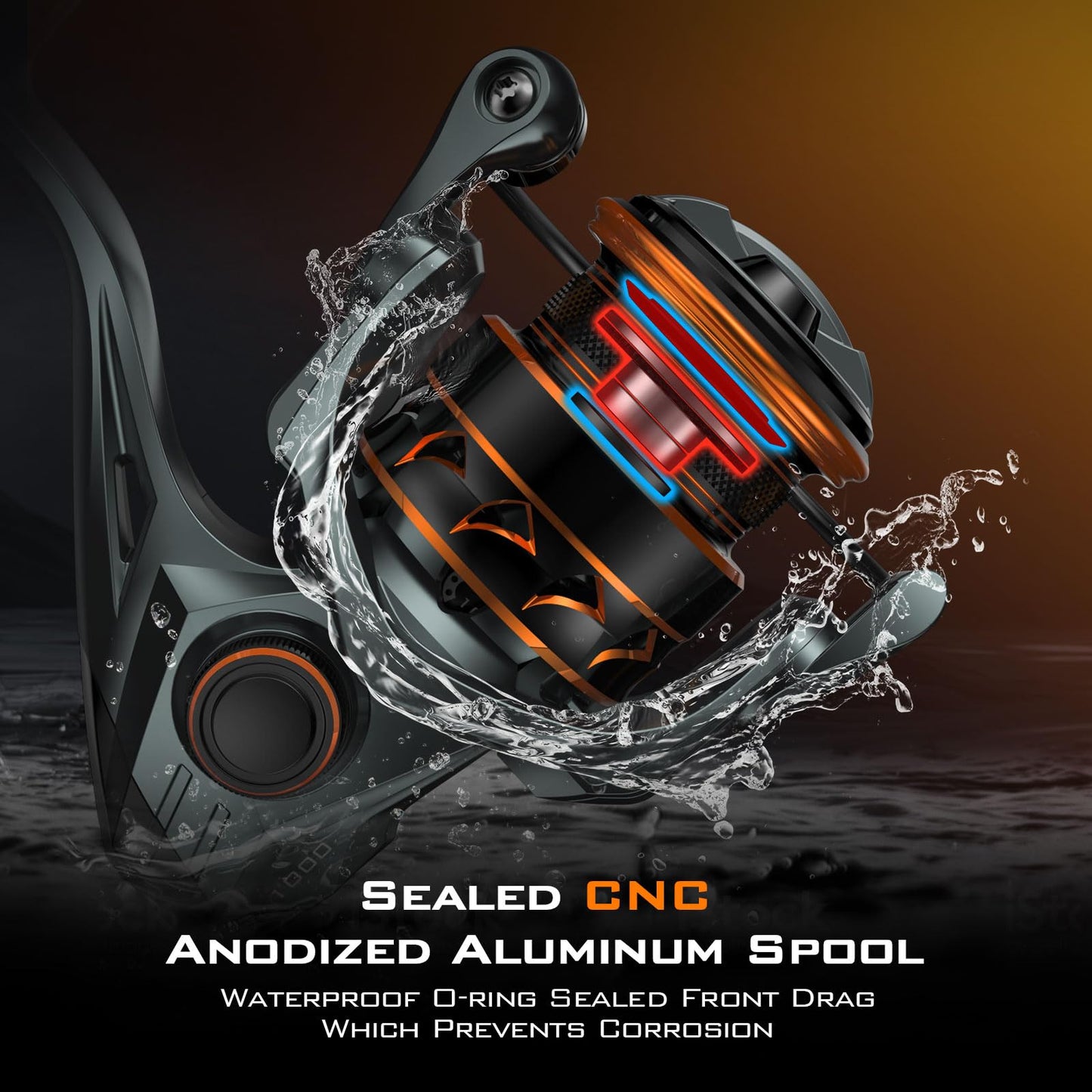 KastKing Kestrel Carbon Spinning and Ice Fishing Reel 1000 SFS Carbon Body, lightweight and weighs 4.6 Oz, Full carbon fiber frame, 10+1 stainless-steel double shielded Ball Bearings, 6.2:1 Gear Ratio