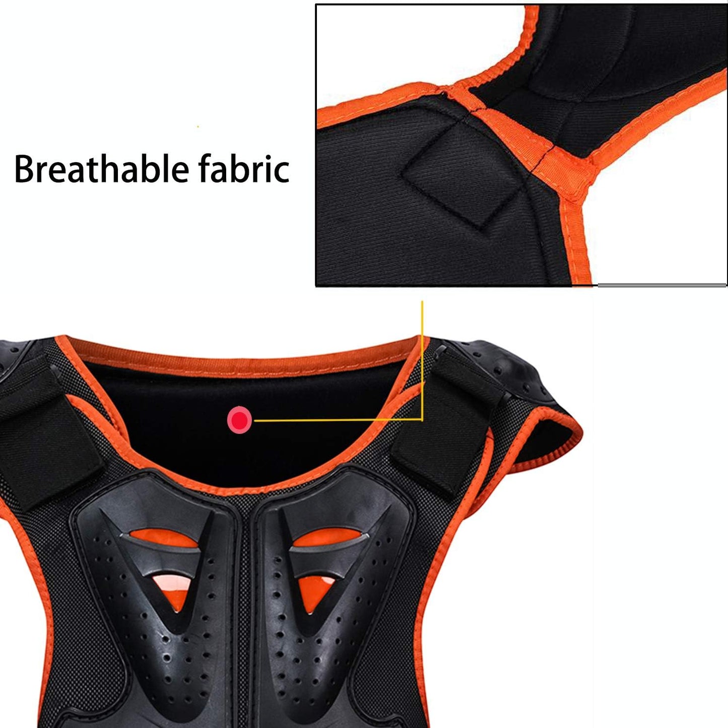 Kids Chest Protector, Dirt Bike Motorcycle Motocross Protective Armor, Youth Riding Biking Vest Jacket, Full Body Back Spine Armor Gear Guard Protection