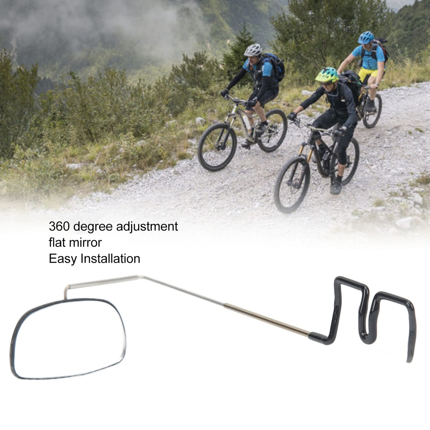 Helmet Rearview Mirror 360 Degree Adjustment Easy Installation Cycling Eyeglass Rearview Mirror