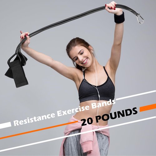 Zomiboo Baseball Bands Sports Resistance Exercise Bands Arm Strength Training Softball Baseball Pitching Training Workout Equipment for Youth Adult(20 Lbs,Black)