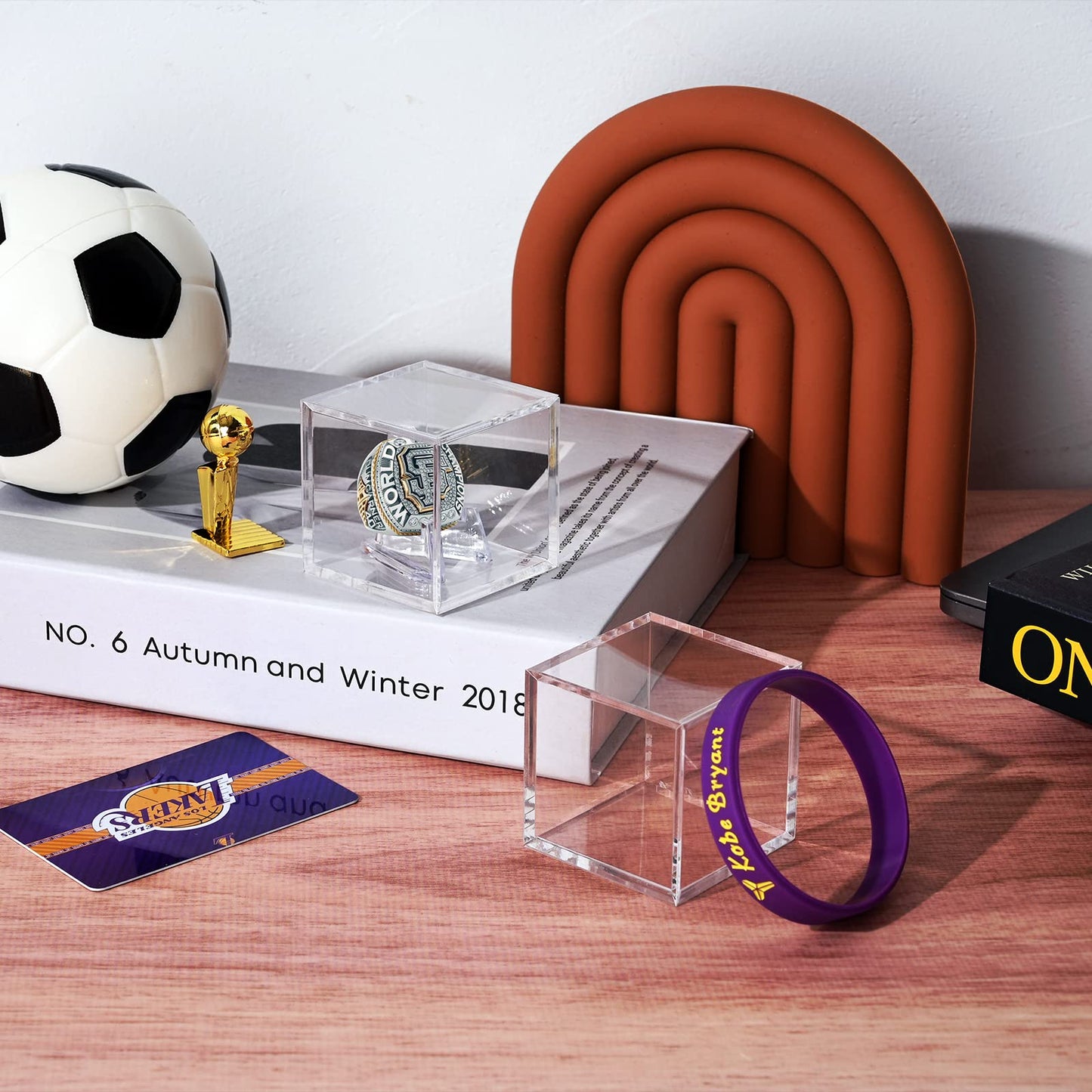 Foboull Championship Ring Display Case, Acrylic Display Box and Holder for Super Bowl, Championship, and Baseball Rings, for Collectors and Enthusiasts, 1pc