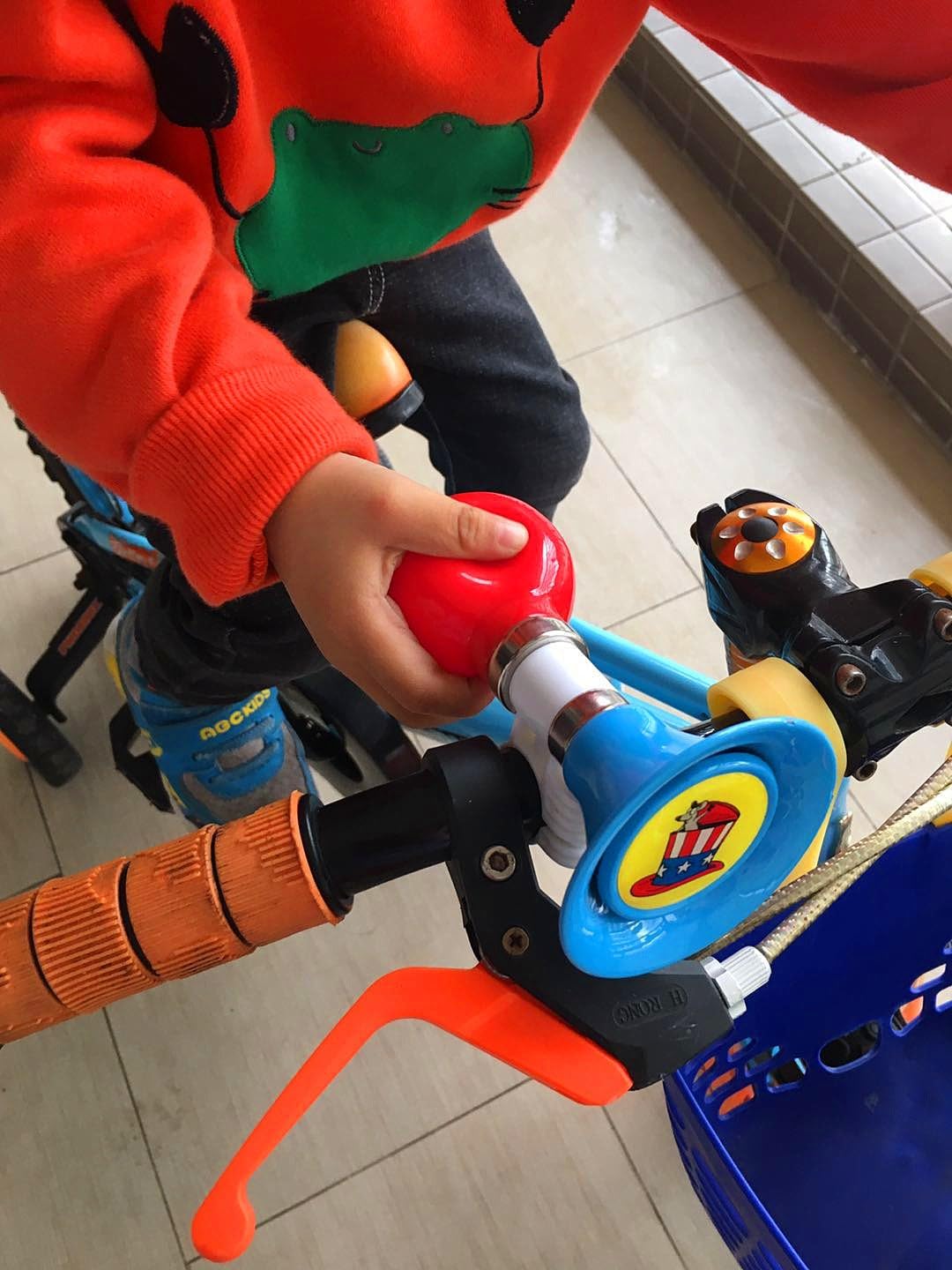 Kids Bike Metal Squeeze Horn Bell Handlebar Ring Horn for Trikes Scooters Balance Bike