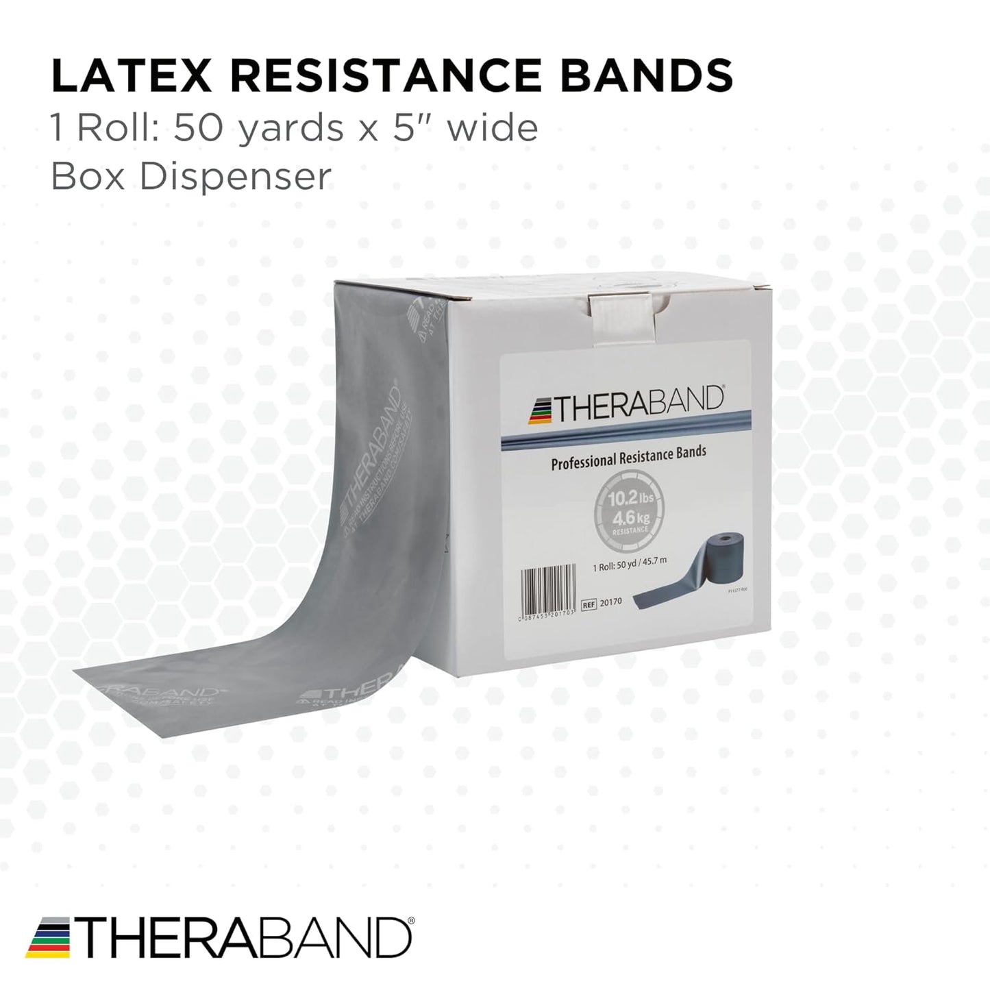 THERABAND Resistance Band, Green, Heavy, 50-Yard Roll, Latex Elastic Band for Exercise, Stretching, Physical Therapy, Yoga, Pilates, Home Workouts, Cut-to-Length, Color-Coded Levels
