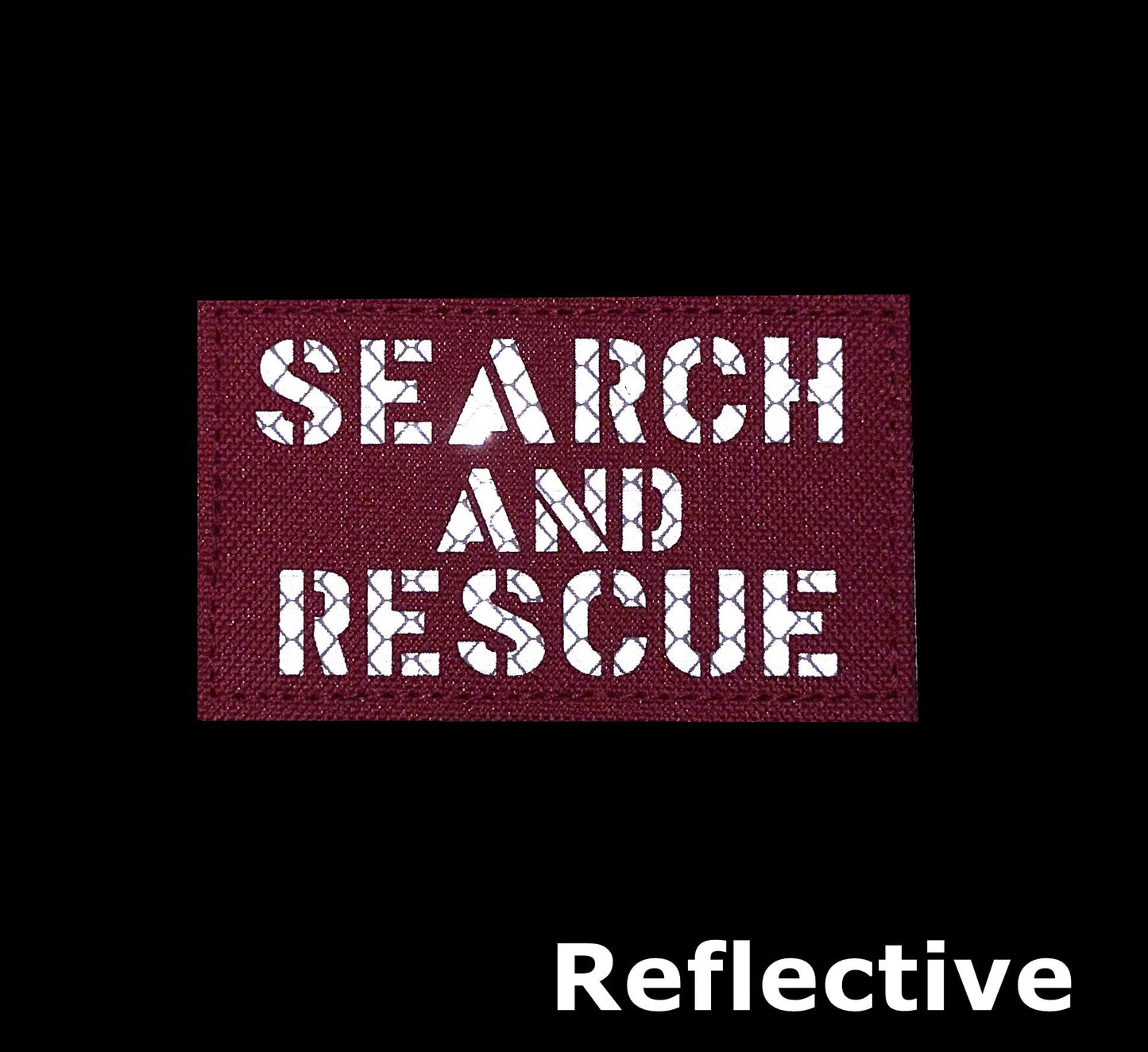 2 Pack Reflective Search and Rescue SAR Patch with Hook Back for Service Harness Tactical Vest Patch (SAR-2)