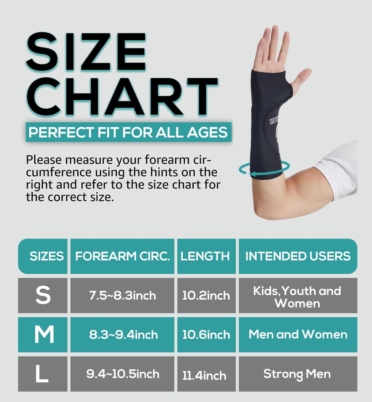 HiRui Volleyball Arm Guards Arm Sleeves, Passing Forearm Sleeves with Protection Pads and Thumb Hole for Kids Youth Women Men (Black, Small)