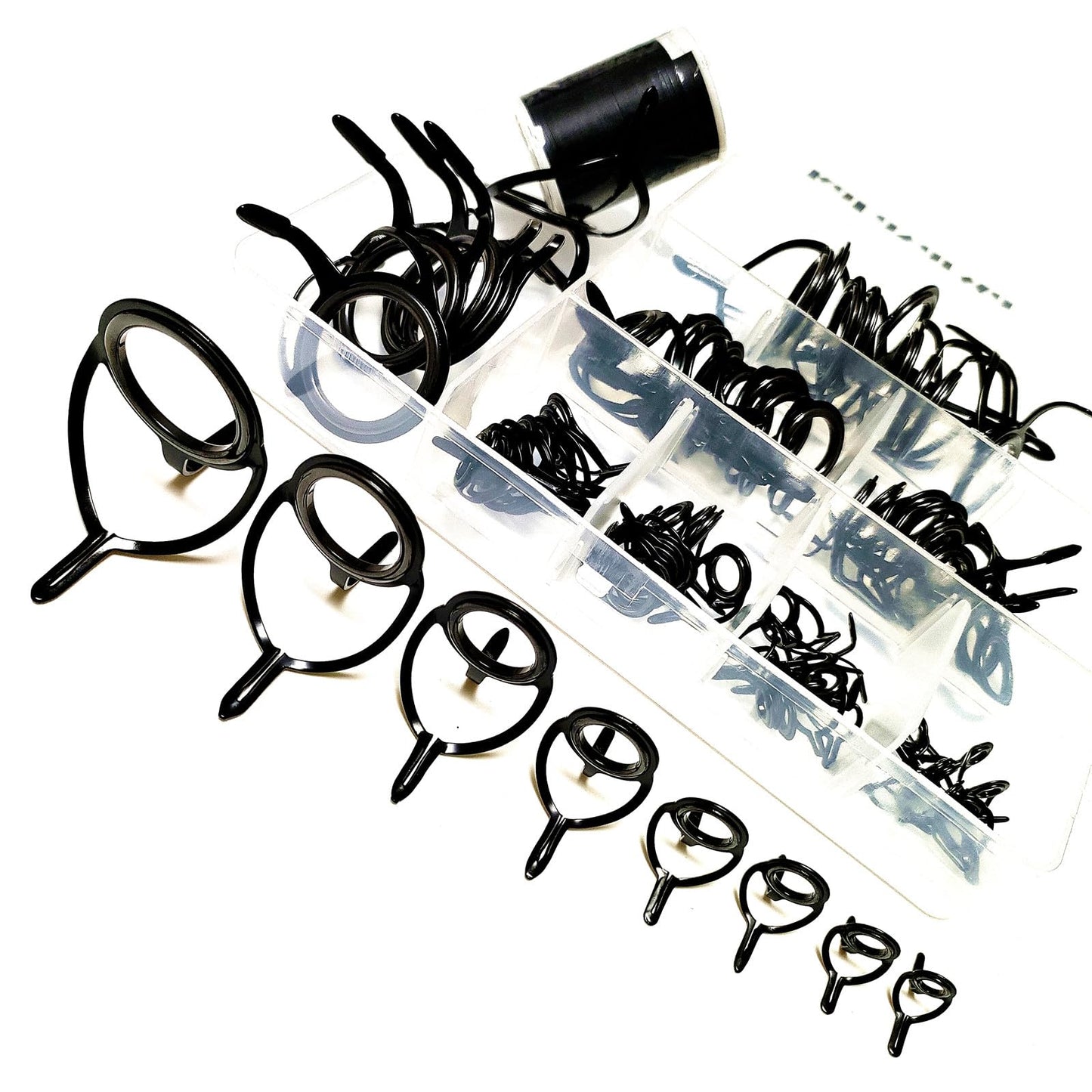 Kalavarma Fishing Rod Guides Repair Kit - Stainless Steel Ceramic Ring Replacement Set