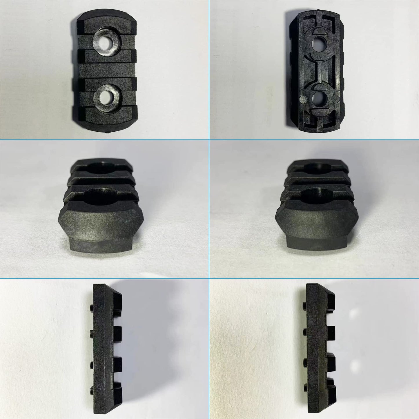 CG GEARS Picatinny Rail 3,5,7,9,11,13-Slot for Mlok, Polymer Rails Section Plus Offset Optic Mount with T-Nuts, Screws & Allen Wrench ((3-5-7-9-11-13) Rails+ 1 Slot Light Mount)