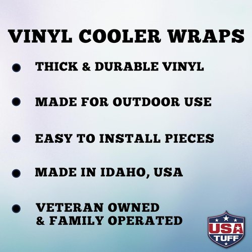 USATuff Vinyl Cooler Lid Kit Compatible with YETI Haul Wheeled Tundra | Easy Peel & Stick Application Cooler Skin Decal Wrap | Durable Pre-Cut Pieces | Made for Outdoor Use - Old Glory Flag Design