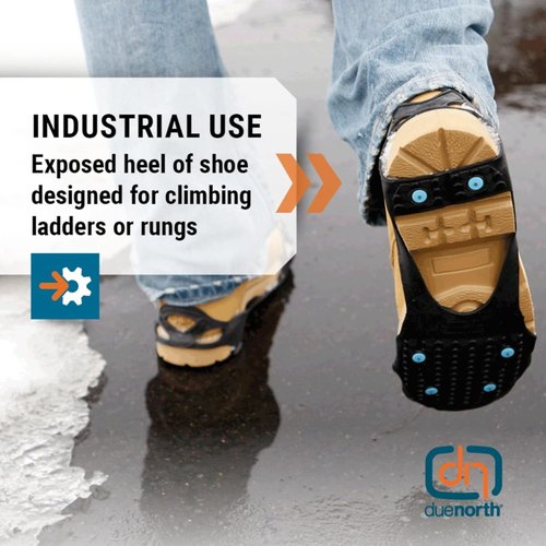Due North All Purpose Ice Cleats for Shoes & Boots - Traction Spikes for Men & Women Working on Ice and Snow