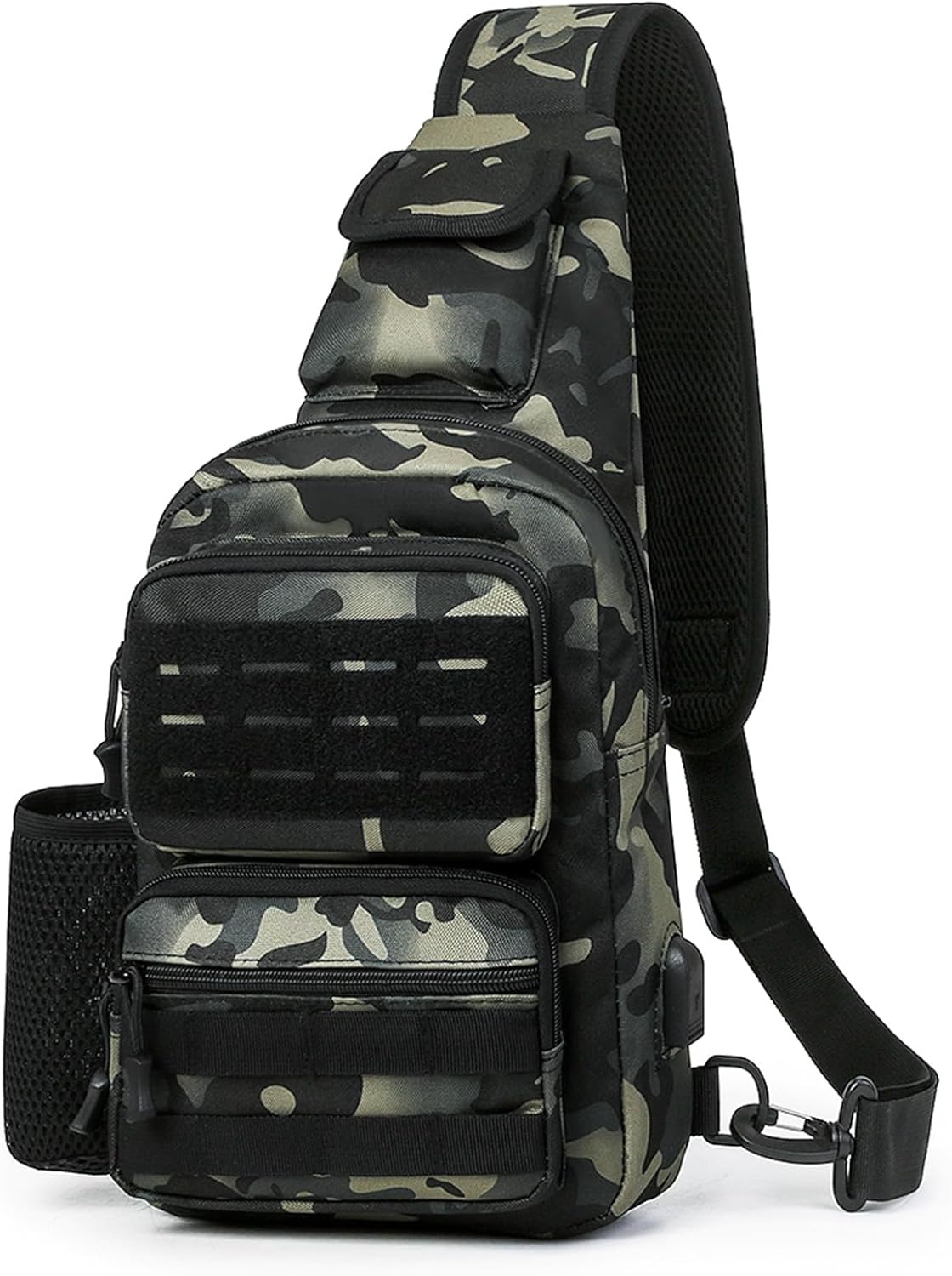 HUNTVP Small Tactical Sling Chest Pack Bag Molle Daypack Backpack Military Crossbody,Type1- ACU Camouflage