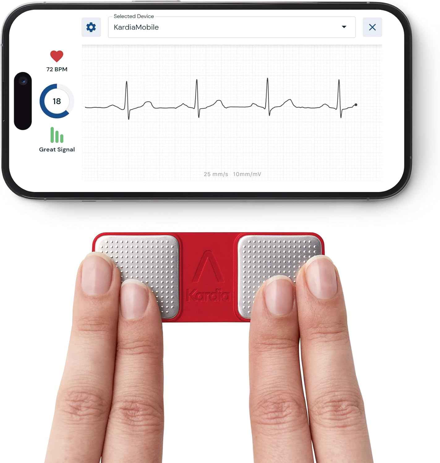 KardiaMobile EKG Monitor – At-Home Heart Rhythm Tracker for AFib & Arrhythmias – Quick 30-Second Results, Compatible with Most Smartphones