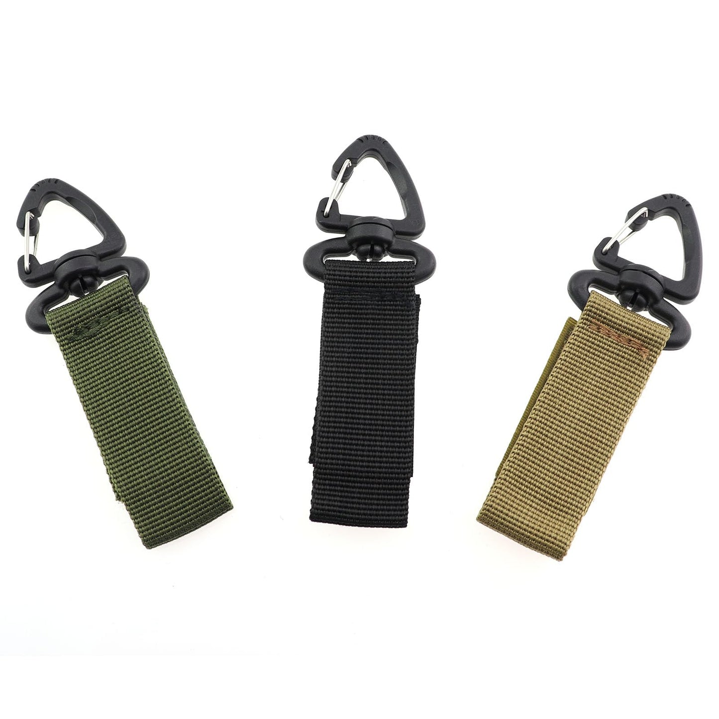 KKUANG 3PCS Outdoor Tactical Backpack with 360 Rotating Triangle Buckle, Multi-Functional Mountaineering Buckle, D-Ring Keychain for Camping, Hiking & Construction Work