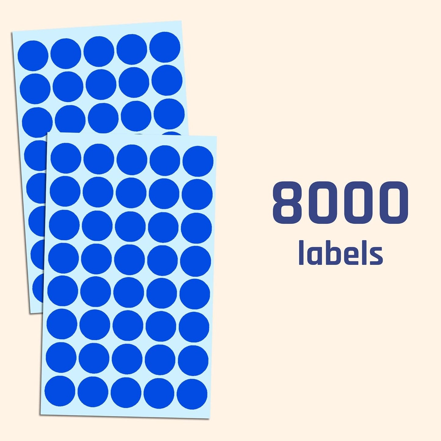 2000 Pack, 3/4" Round Dot Stickers Circle Labels - Red