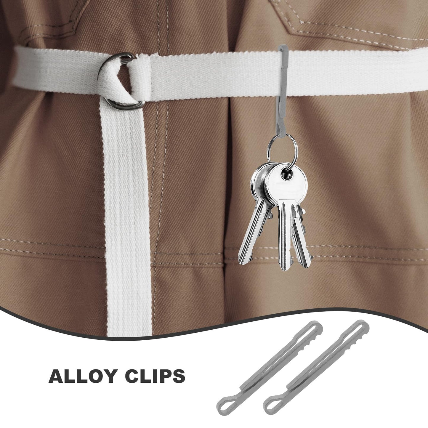 BESPORTBLE 2pcs Hook Opener Titanium Heavy Key Bottle Keychain Equipment Outdoor Locking Clip Holder Clips Buckle Belt Keyring Ring Duty Alloy Carabiner Carabiners Snap Hanging Spring