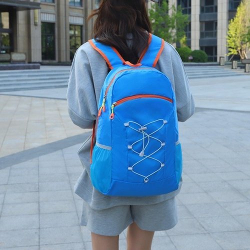 TwoKat TWO KAT Lightweight Packable Hiking Backpack 20L Bottle Holder, Water Resistant Daypack, Foldable Bags Travel Camping Outdoor (Blue)