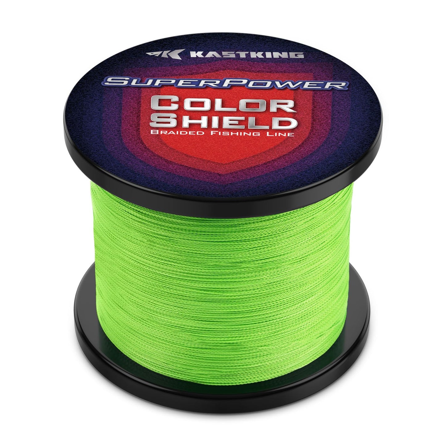 KastKing Superpower ColorShield Braided Fishing Line, Neon Green, 20LB, 500Yards, X4