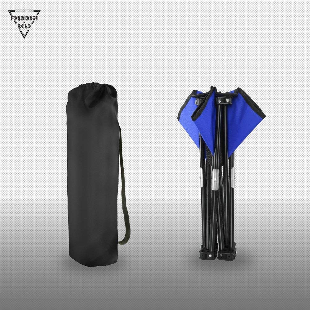 Forbidden Road Camping Stool Portable Footrest for Hiking Fishing Backpacking Beach Travel - Capacity 220lbs (Blue, 14.17 * 11.8 inch)