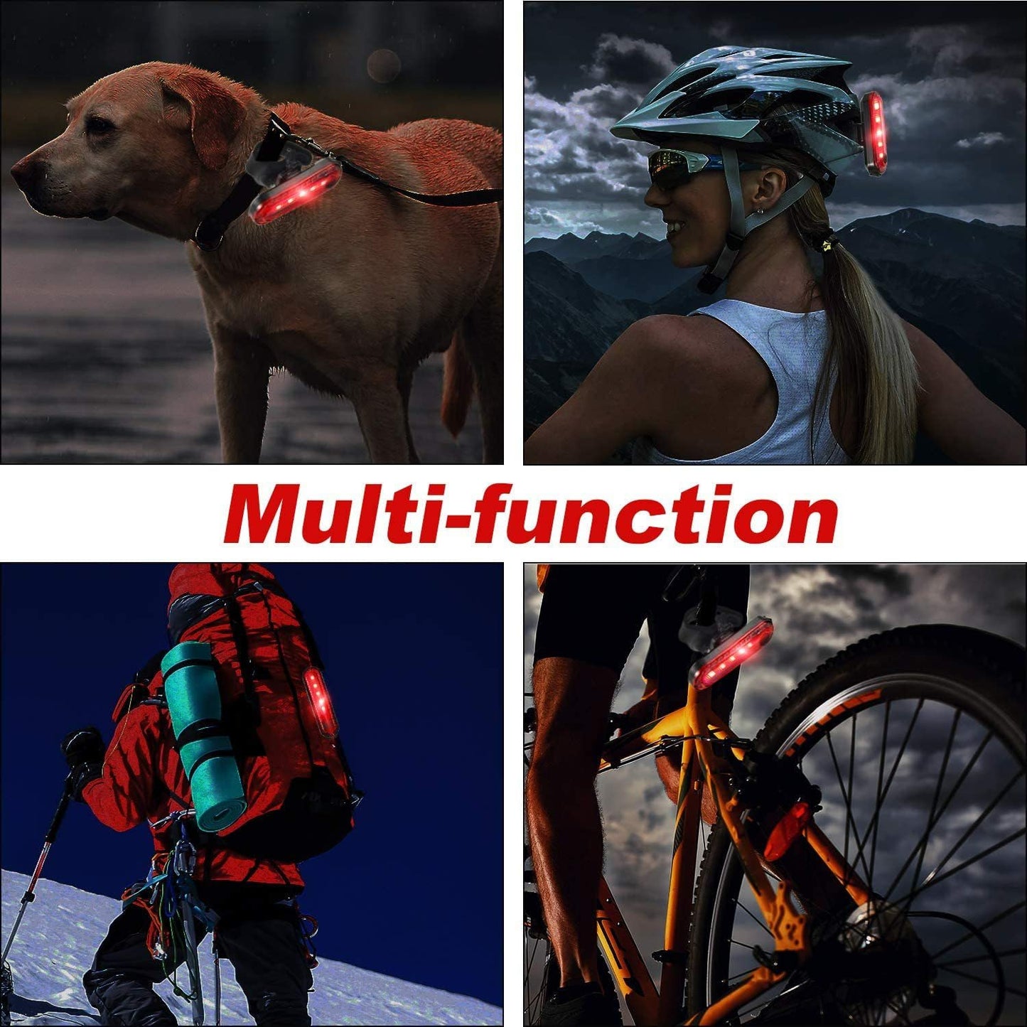 2 Pack Bike Lights Front and Back, USB-C Rechargeable Bicycle Lights Front and Rear for Night Riding, Bike Headlight and Tail Light Set, IPX4 Waterproof High Lumens LED for Men Women