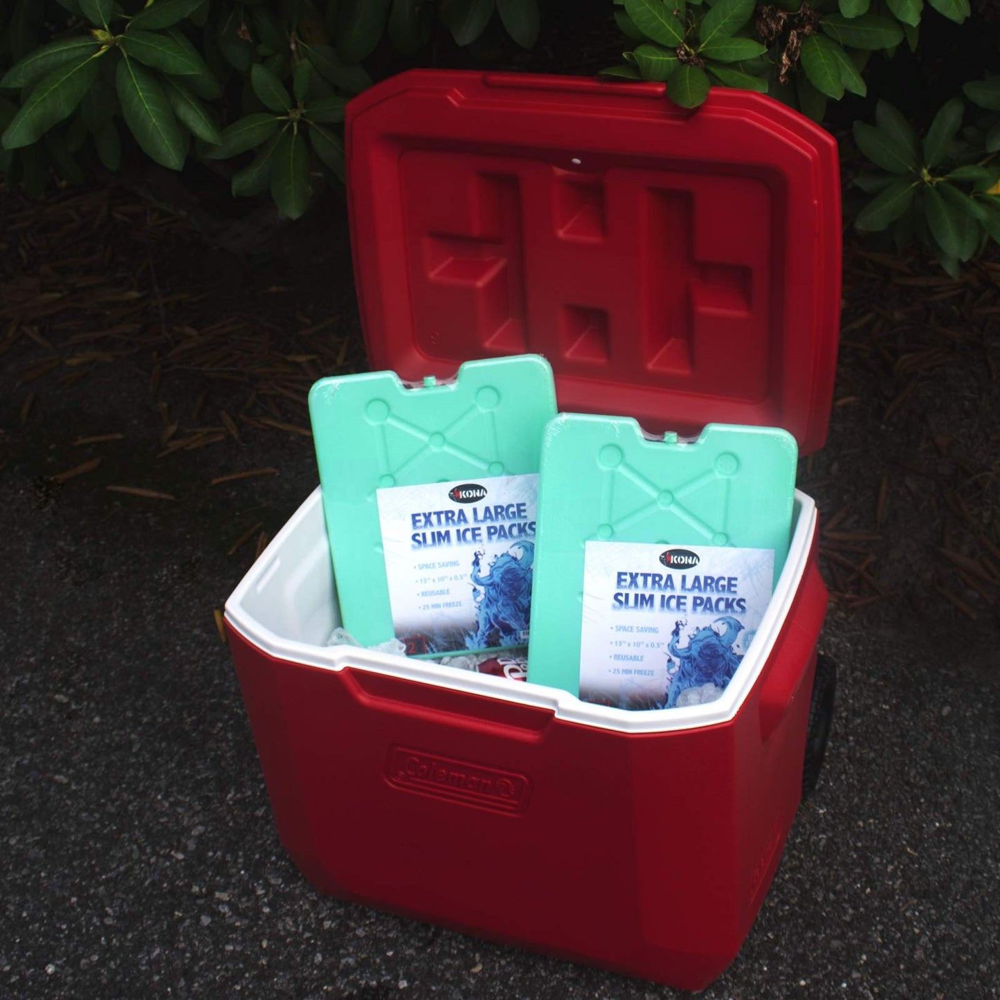 (Set of 6) XL Slim Ice Packs for Coolers - Freezer Packs - Refreezable & Reusable for Coolers - Perfect for The Beach, Camping Trips, and Sports Events
