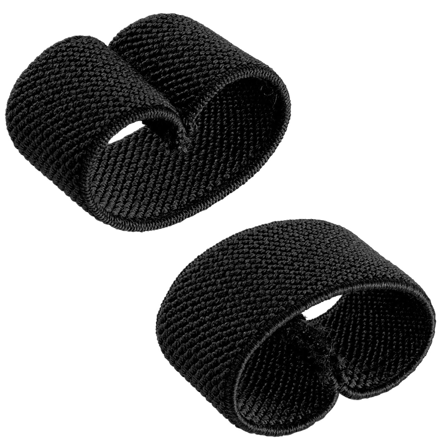 FRTKK 10 Pcs Elastic Belt Keepers Strap Organizers Web Belt Loop Stays Backpack/Harness Straps Holder Retainer Band for 1.5" -2" Wide Belts/Straps (Black)
