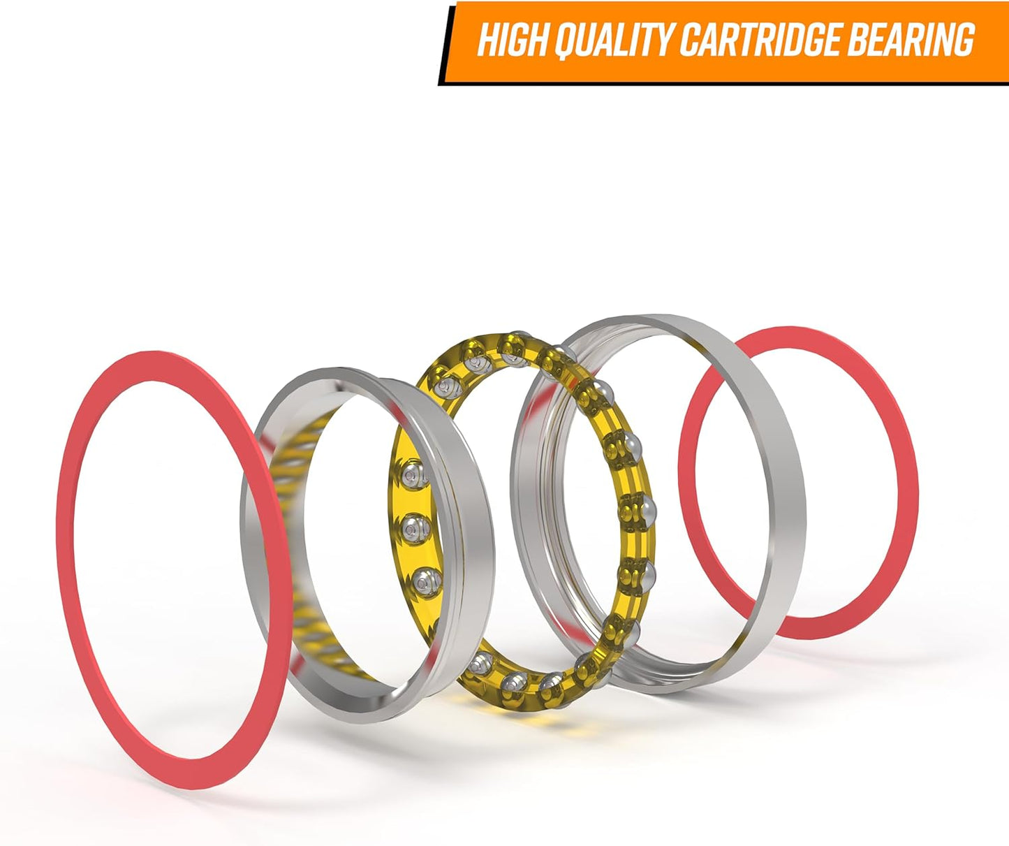 FUNN Downhill Lower Headset, Angular Contact Bearings Lower Steering Set for Mountain Bike, Mountain Bike, BMX Bike, Road Bike and Gravel Bike