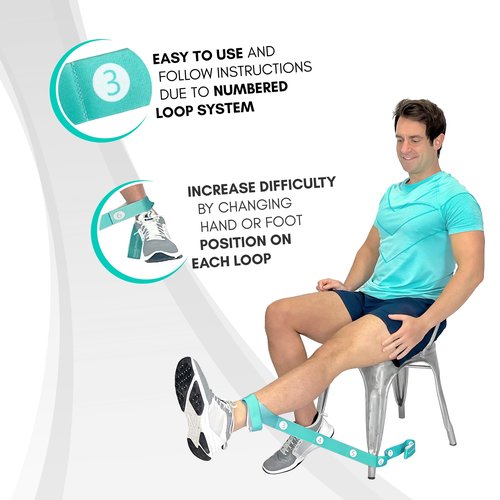 Resistance Bands for Seniors - Exercise Band to Improve Mobility and Strength - Standing & Chair Exercises for Seniors Including Videos and Printable Exercise Instructions - Moderate Strength - Green