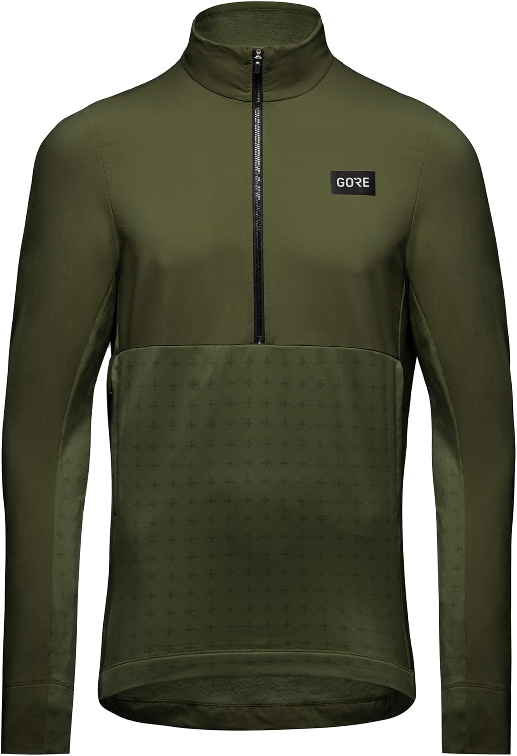 GORE WEAR Men's Standard 1/2-Zip, Utility Green, X-Small