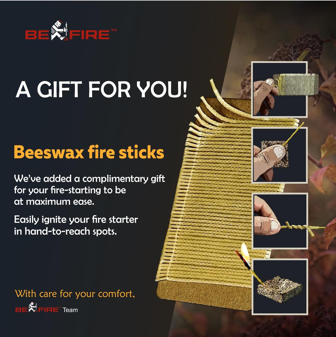 Fire Starter โข 80 pcs Natural Fire Starters 15+ Min Burn Time Firestarters for Indoor Fireplace, Campfires & Camping, Wood Stove, Grill โข Water Resistant and Long-Lasting