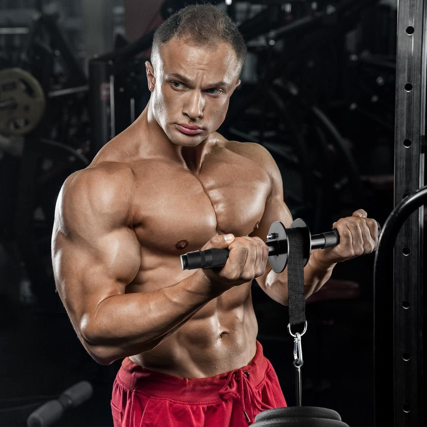 A2ZCARE Wrist and Forearm Blaster – Wrist Roller and Forearm Roller - Perfect for Strength Training and Workout – Fit 1-inch Standard Weight Plates