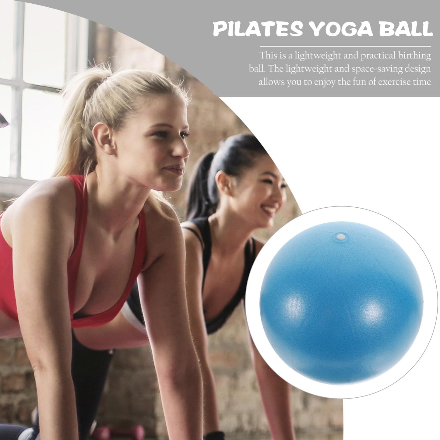 iplusmile Pilates Small Exercise Ball: 9 Inch Soft - Workout Ball for Stability Yoga Core Physical Therapy - for Women Aged 30-40 Home Gym Sport