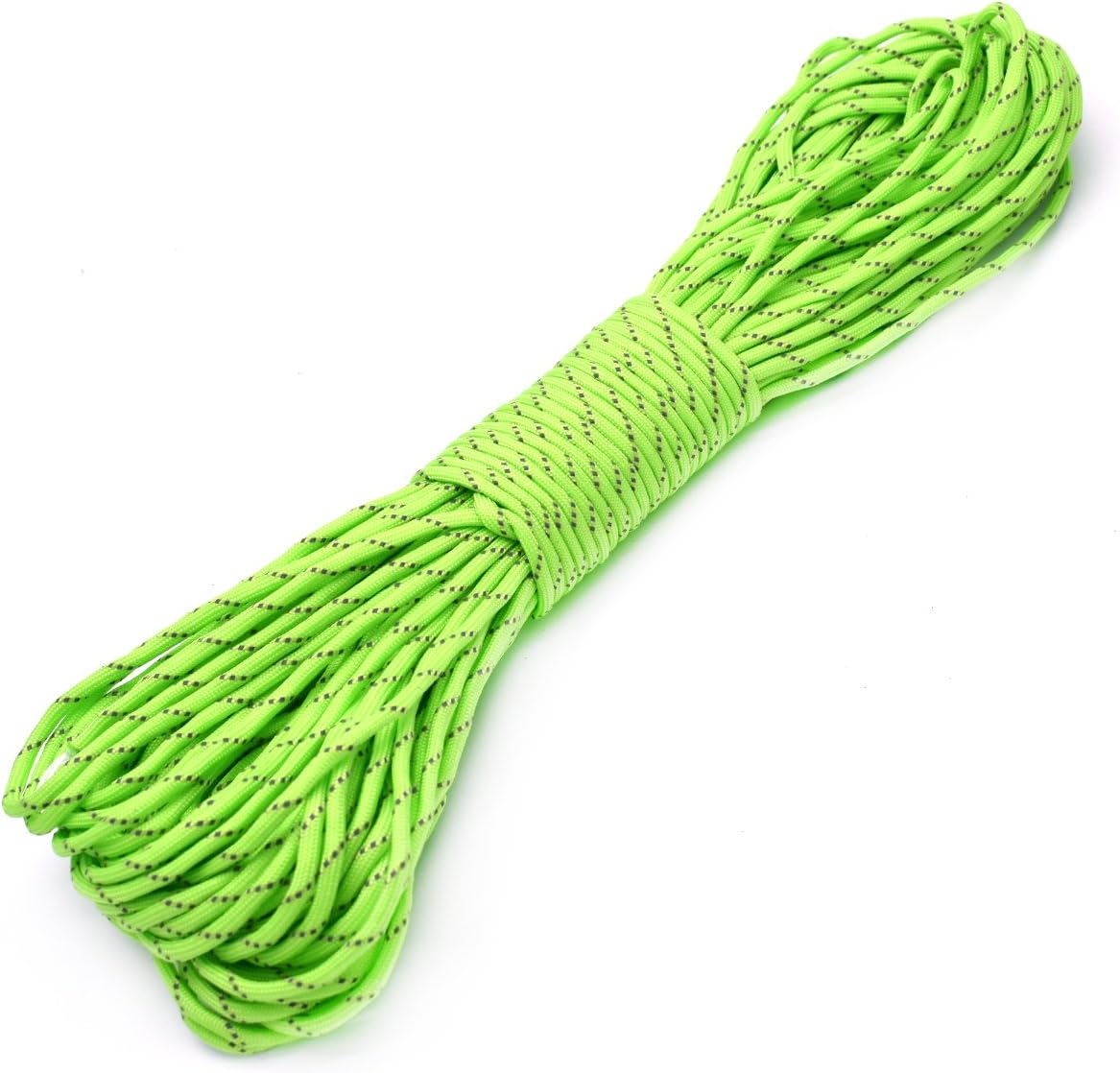 100FT Reflective Paracord 7 Core Parachute Cord (10# Olive Green)