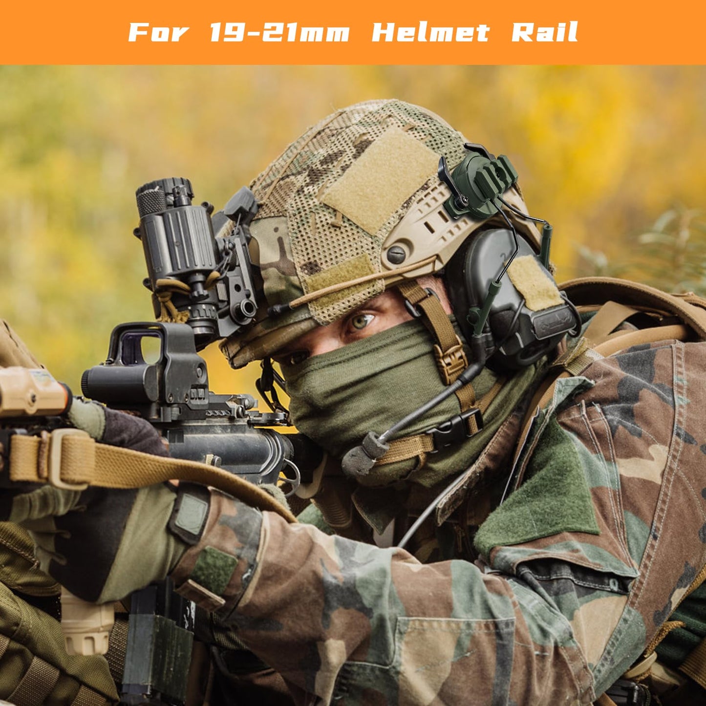 Qavctw Tactical Helmet Rail Headset Adapter Suspension Bracket for Airsoft Ear Protection Fast ARC Rail System