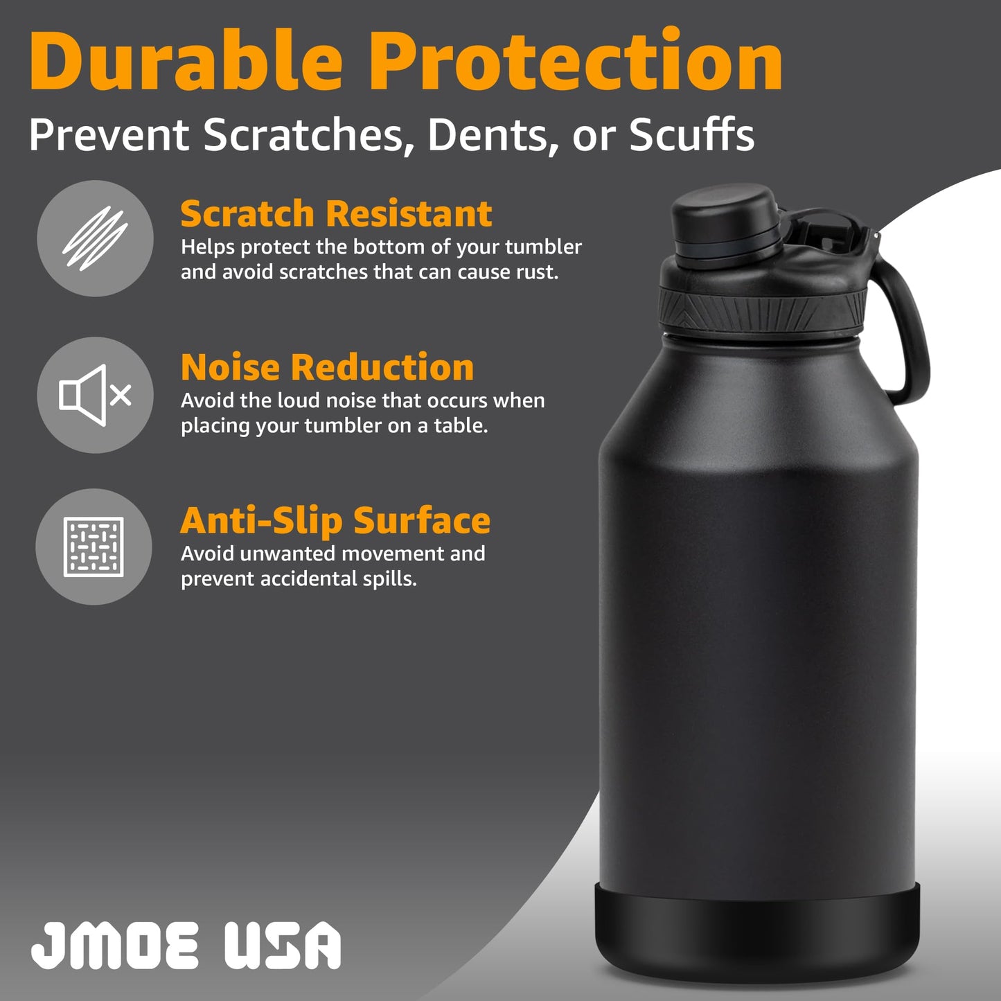 Jmoe USA Boot for Tal 64oz Water Bottle | Fits 64 oz Ranger Jug | Protects Against Dents & Scratches | Silicone Sleeve Protector for Bottom of Jug | Made of Durable BPA Free Silicone