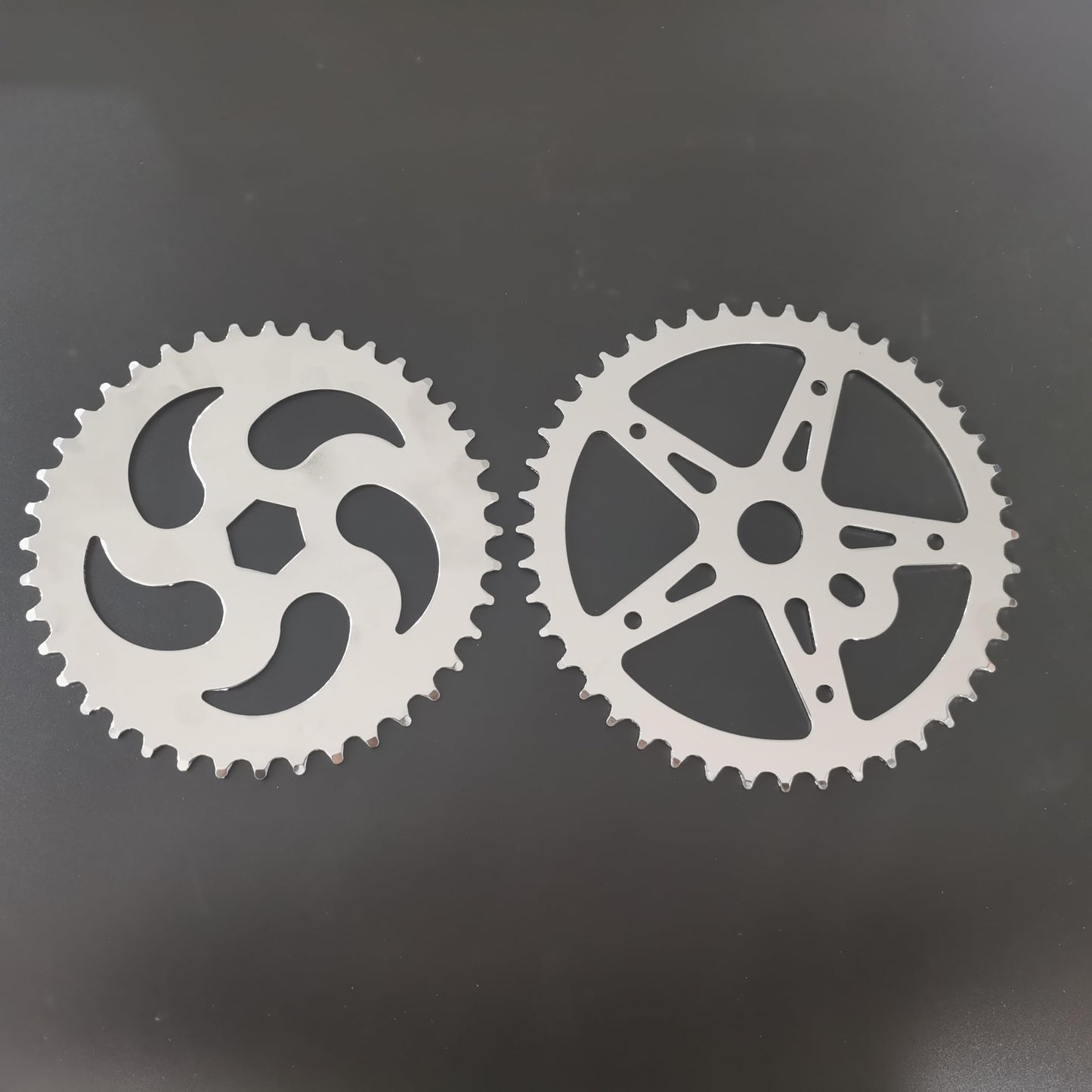 2'' Wide Pedal Crank Kit Part 40T/44T Sprocket Only - Bicycle Wide Crank Sprocket (Silver, 44T)