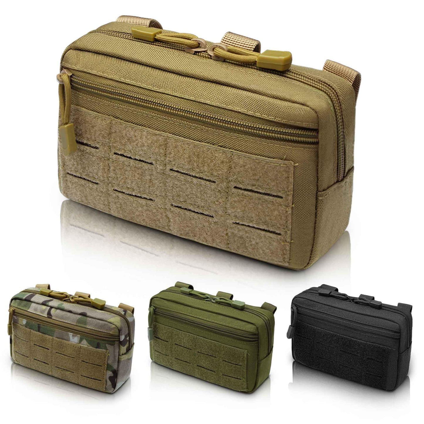 2 Pack Molle Pouches - Tactical Compact Water-Resistant Utility Admin Pouch for Vest Backpack Duty Belt Tactical Vests
